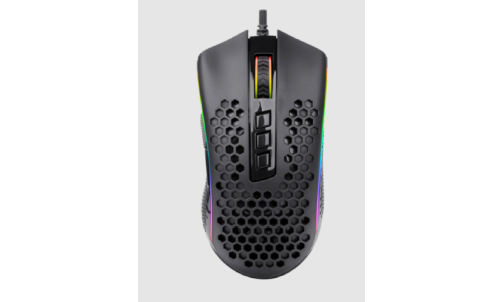 Mouse Gamer Redragon Storm, 12400DPI, 7 Botões Programáveis, RGB, Black, M808-RGB