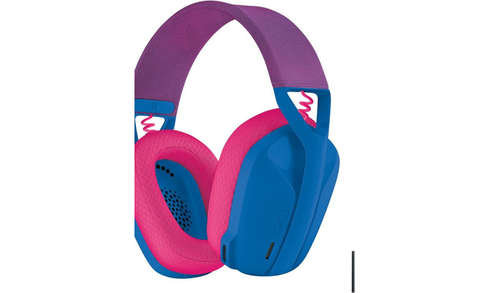 Headset Gamer Sem Fio Logitech G435 AZUL E ROSA LIGHTSPEED, Conexão USB e Bluetooth