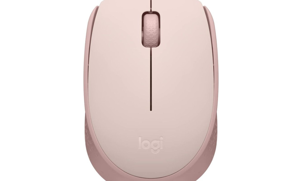 Mouse sem fio Logitech M170 com Design Ambidestro Compacto, Conexão USB e Pilha Inclusa - Rosa