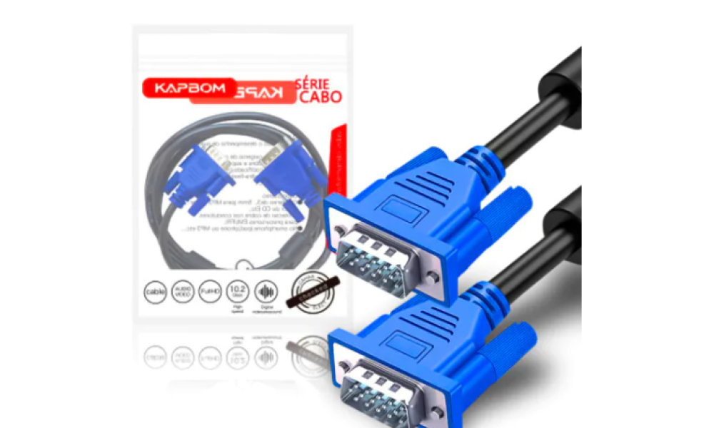 Cabo VGA para Monitor 1.8 Metros KAPBOM - KAP-VGA-1.8M