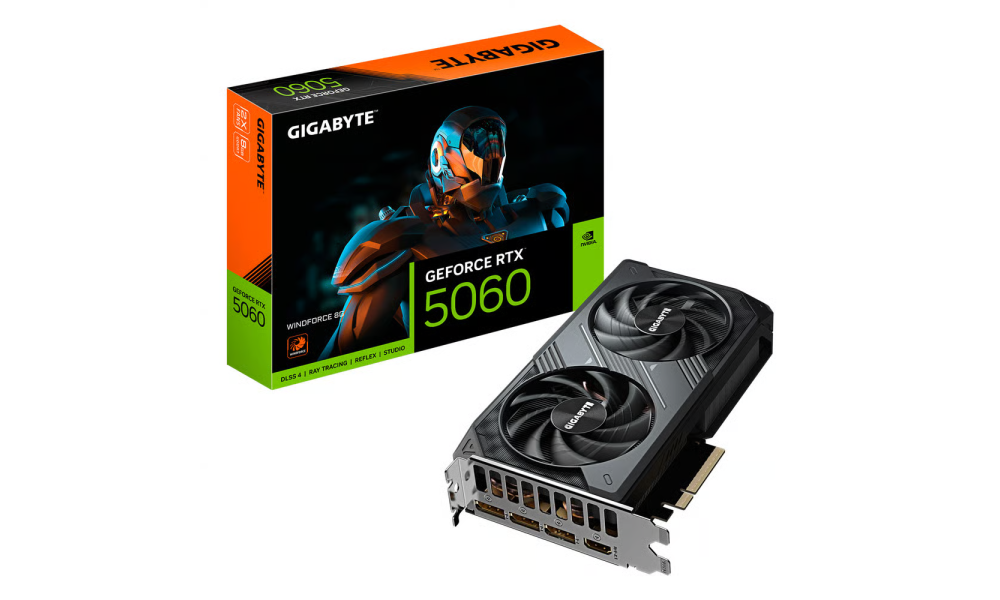 Placa de Vídeo RTX 5060 8GB GDDR7 128Bits Gigabyte Windforce