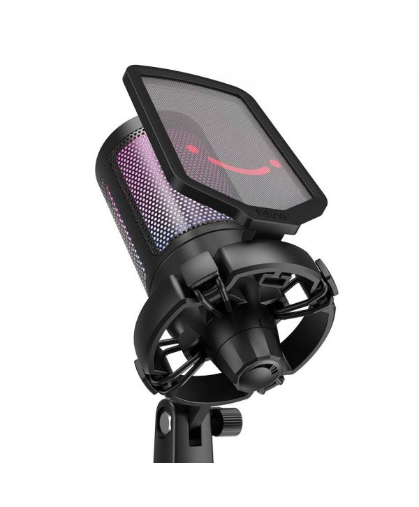 Microfone Gamer Fifine Ampligame A6NEO, RGB, USB, Black