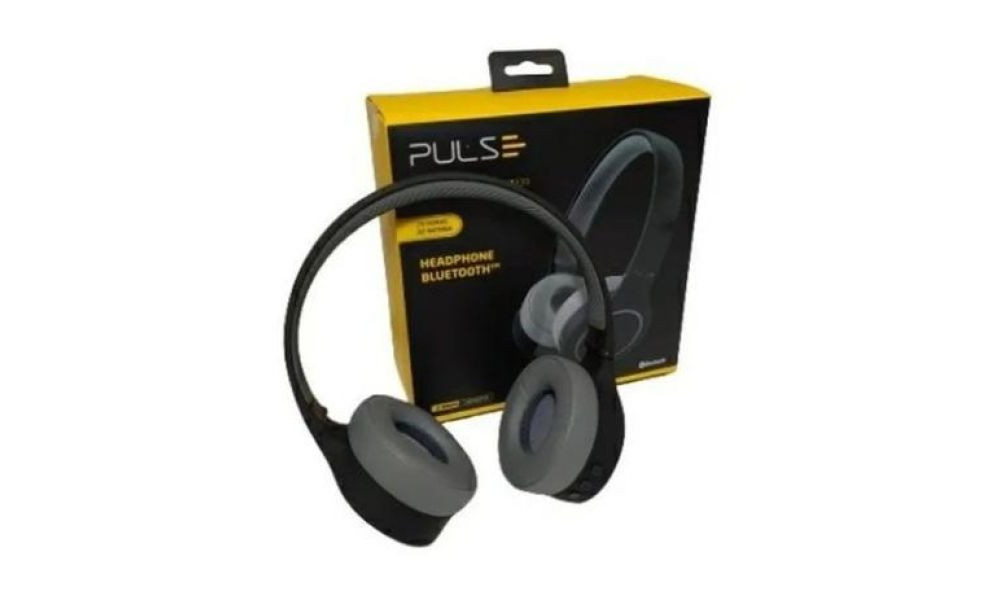 Headphone Bluetooth 5.0 Pulse Head Beats Preto-Cinza - PH339