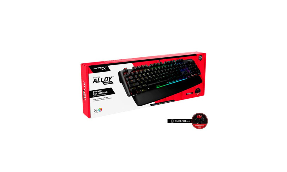 Teclado Mecânico Gamer HyperX Alloy MKW100, RGB, Switch Red