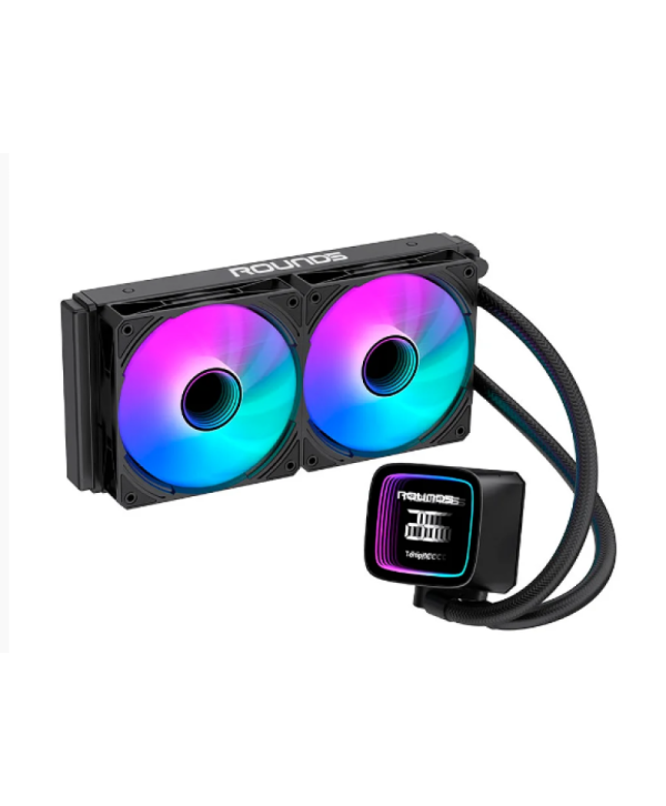 WATER COOLER ROUND5 BOREAH BLACK ARGB COM DISPLAY DE 2,1 240MM-TDP250W