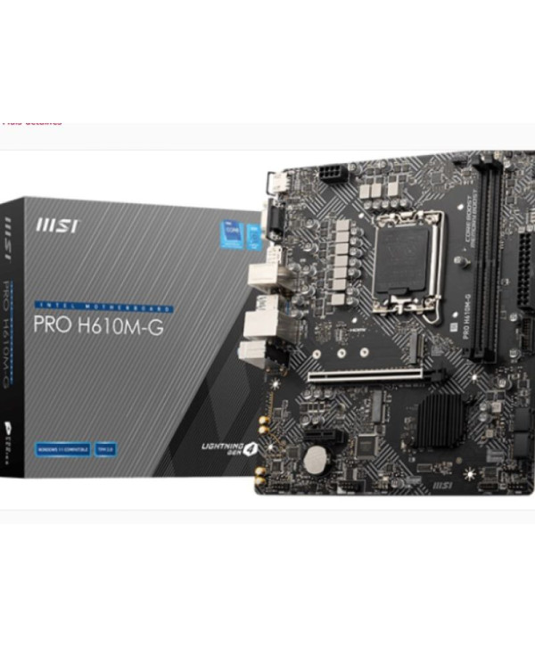 Placa MAE MSI PRO H610M - G - Intel 1700 - DDR5 - Matx - M.2 -vga/hdmi/displayport
