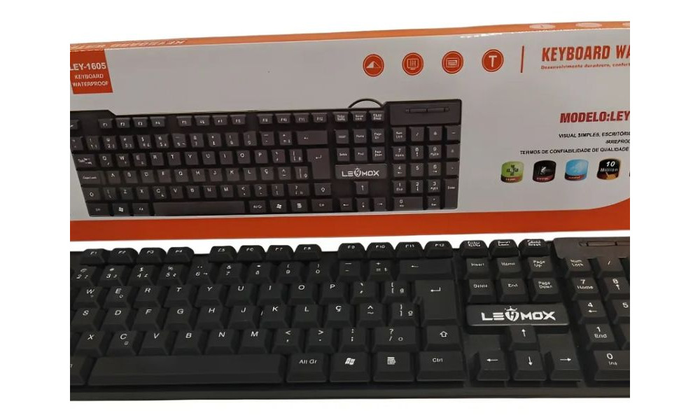 TECLADO USB C/FIO LEY-1605 LEY-171