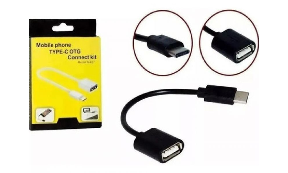 Cabo Adaptador OTG USB + Type-C S-K07