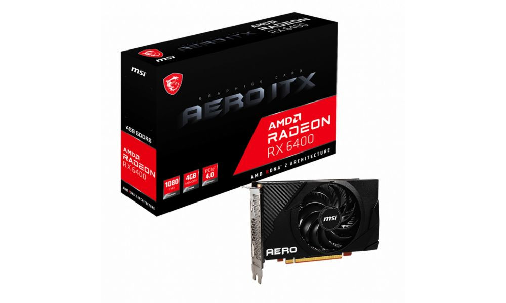 Placa de Vídeo MSI Radeon RX 6400 Aero ITX 4G