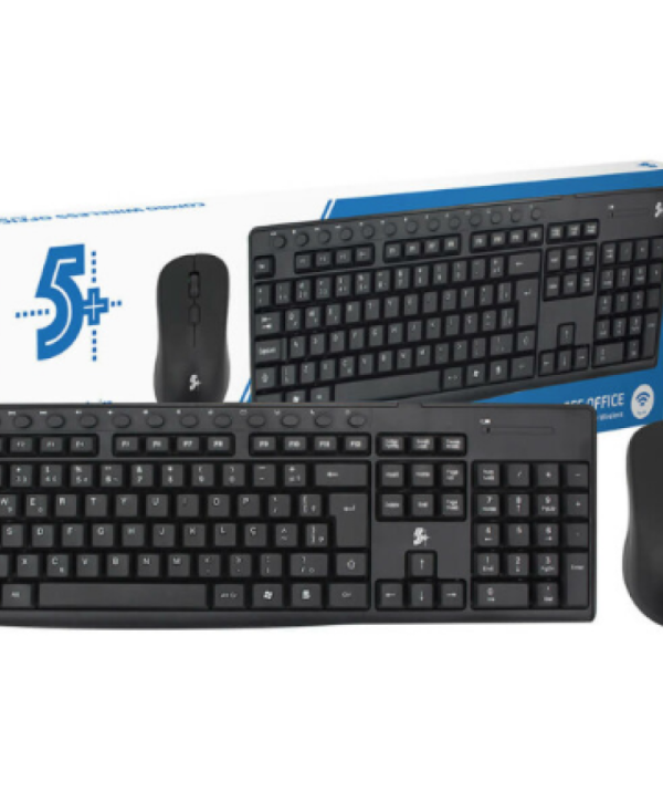 Teclado e Mouse Sem Fio Office 5+ 015-079