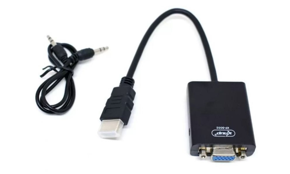 Cabo Conversor HDMI Para VGA Com Audio P2 KNUP - KP-5032