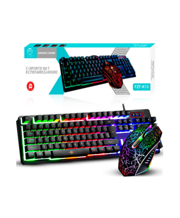 KIt Teclado e Mouse com fio RGB EBAI-FZF-K13