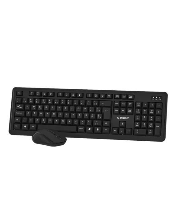 Combo Evolut Teclado e Mouse Wireless EO-504