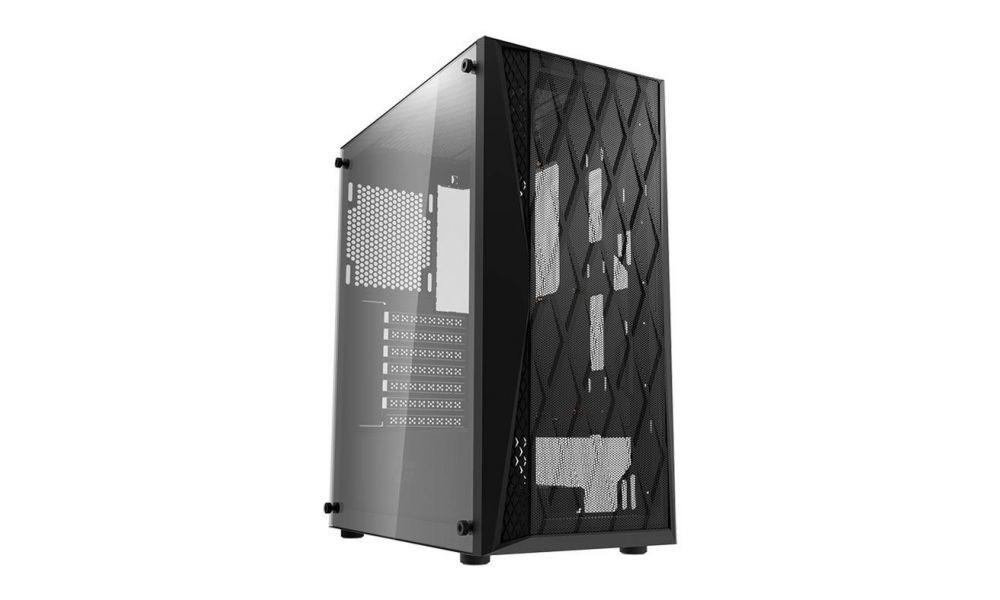 GABINETE GAMER AIGO DARKFLASH DK352 MESH, MID-TOWER, LATERAL DE VIDRO, PRETO, DK352-MESH