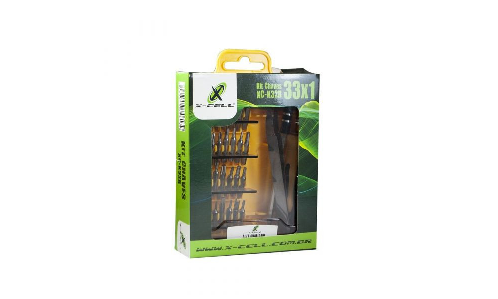 Kit de Ferramentas Intercambiaveis 33x1 X-Cell K6032B XC-K32B