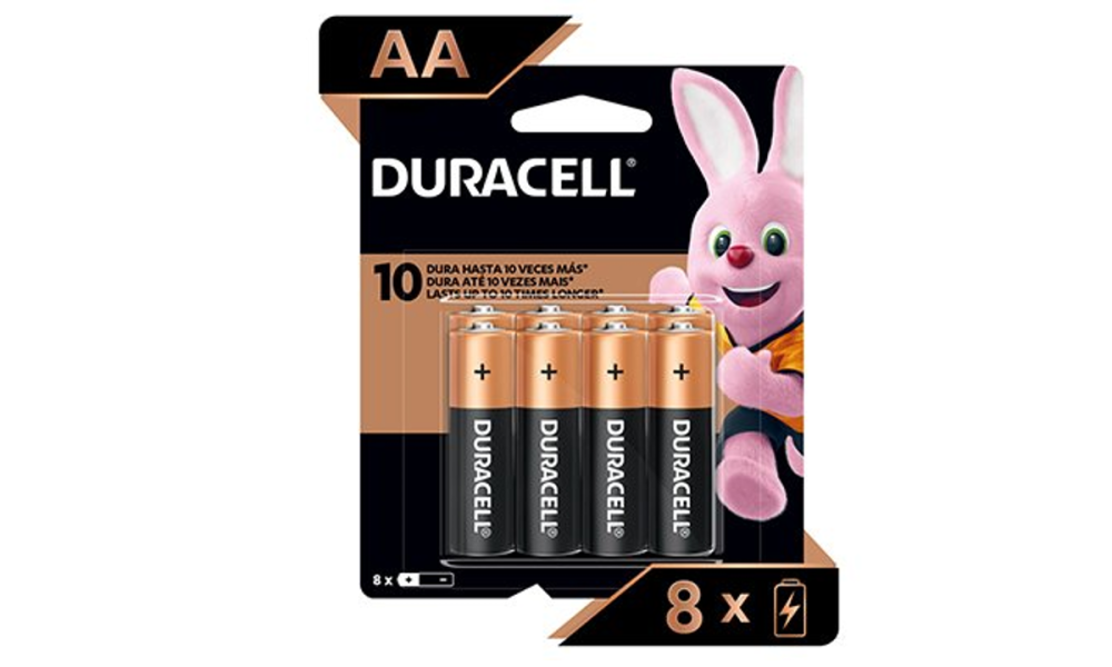 Pilha Alcalina Duracell C/ 8 Pilhas Duracell AA