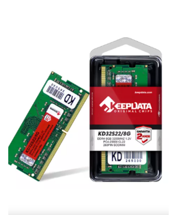 Memória Ram Notebook Ddr4 8gb 3200mhz Keepdata Kd32s22/8g