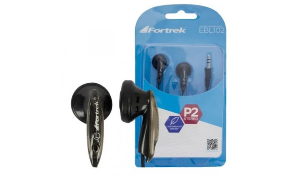 Fone de Ouvido EBL-102 Preto FORTREK