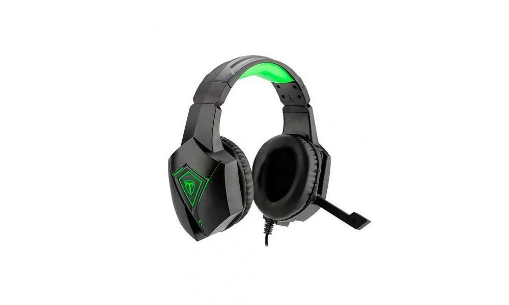 Headset Gamer T-Dagger Rocky, USB, Black e Green, T-RGH206