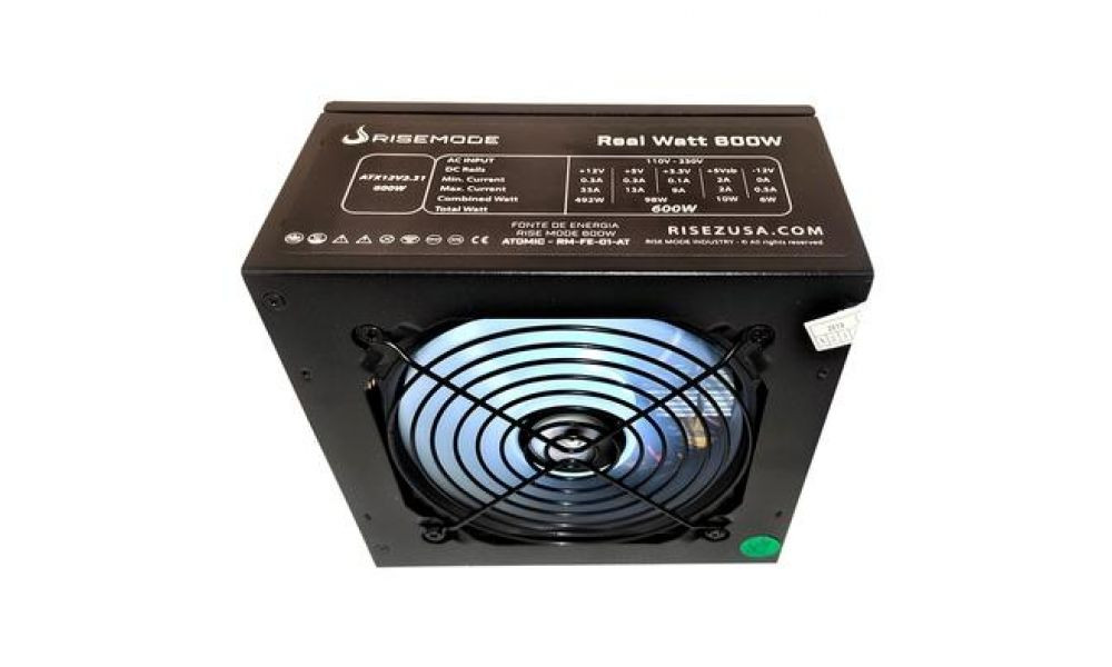 Fonte Atomic Rise Mode 600w RM-FE-04-AT - Led Branco