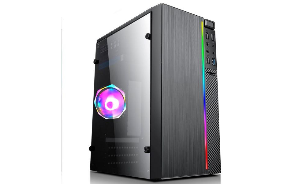Gabinete Gamer Led RGB Sem Fonte Lateral Acrílico 1 Fan RGB Pixxo - CG265LG