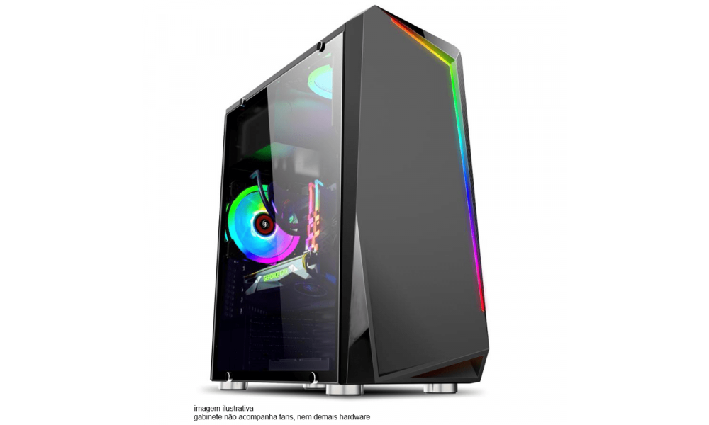 GAB. BRAZIL PC BPC - C8410 BLACK - VIDRO FRONTAL C/RGB