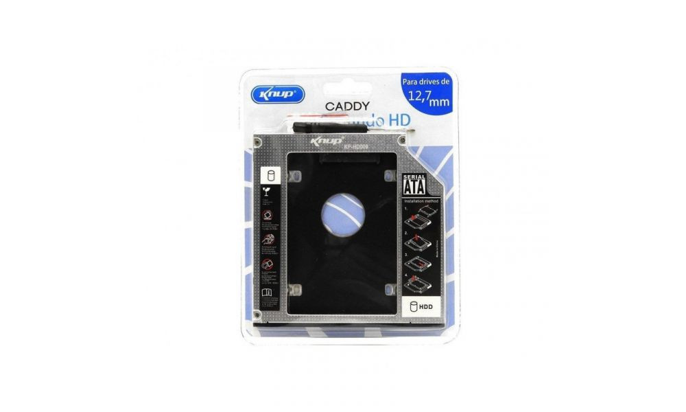 Case Caddy Adaptador 12mm Para Hd/Ssd Knup