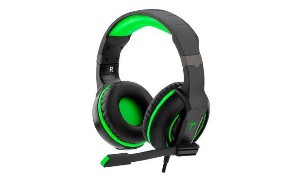 Headset Gamer T-Dagger Cook Preto E Verde T-Rgh100
