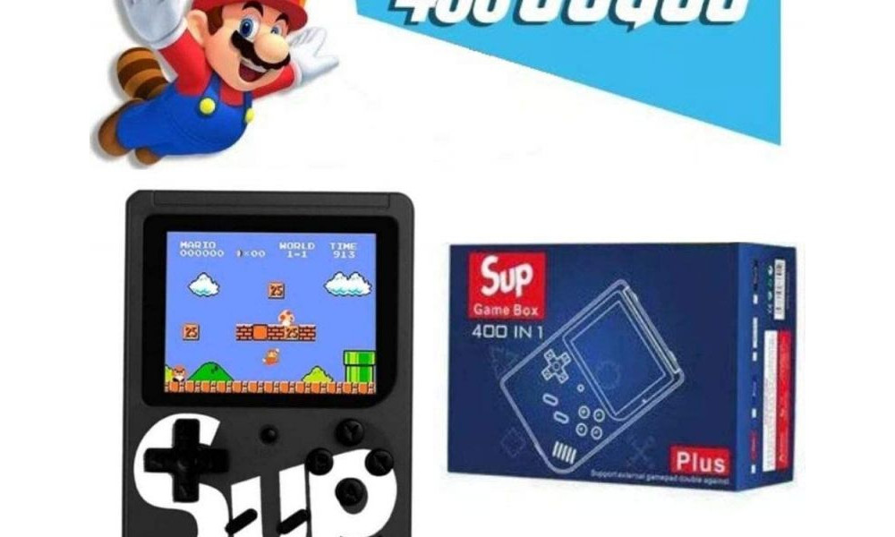Mini Game Portátil 400 Jogos em 1 Sup Game Box Preto - Global Time
