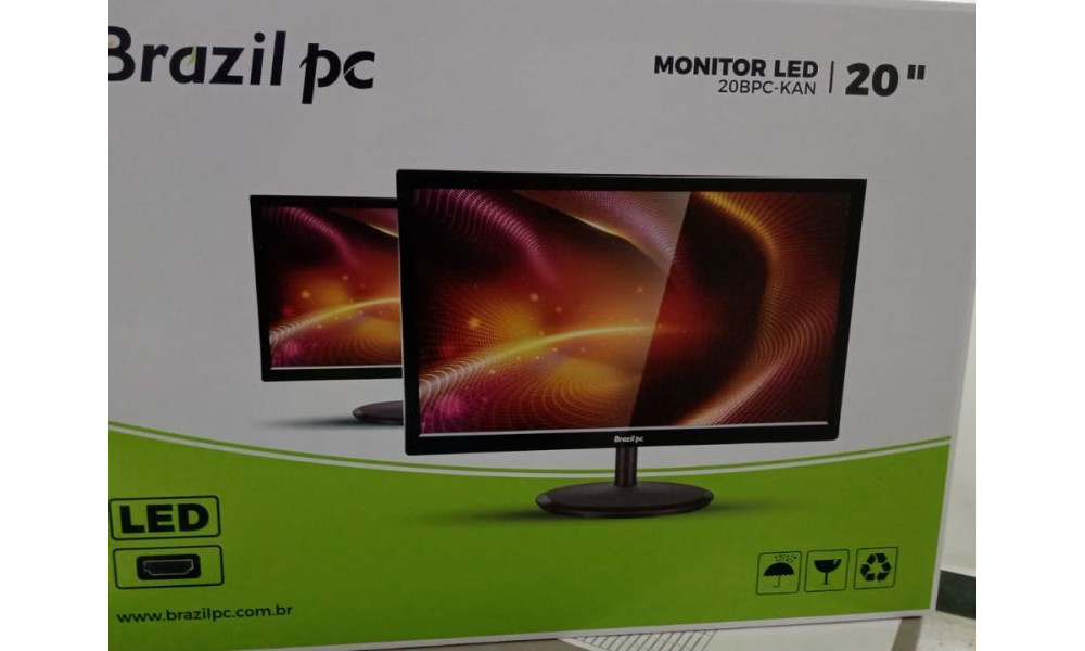 Monitor Led 20 Brazilpc 20bpc-nkan Preto Widescreen (COM DEFEITO, NA GARANTIA)