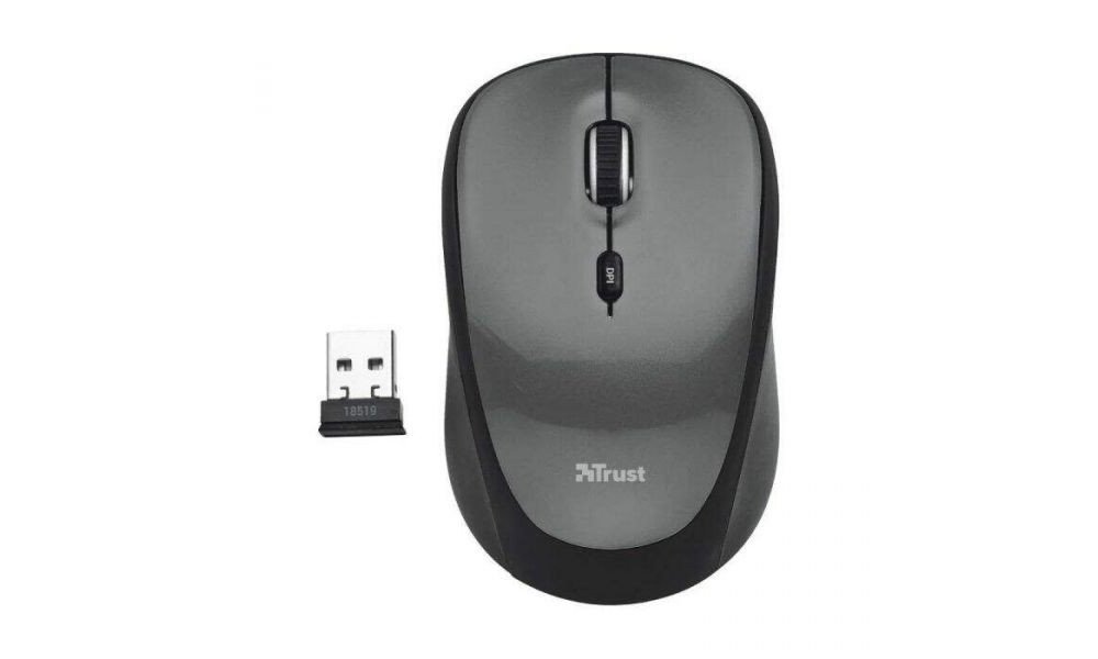 Mouse Trust Wireless Preto/Cinza, T18519