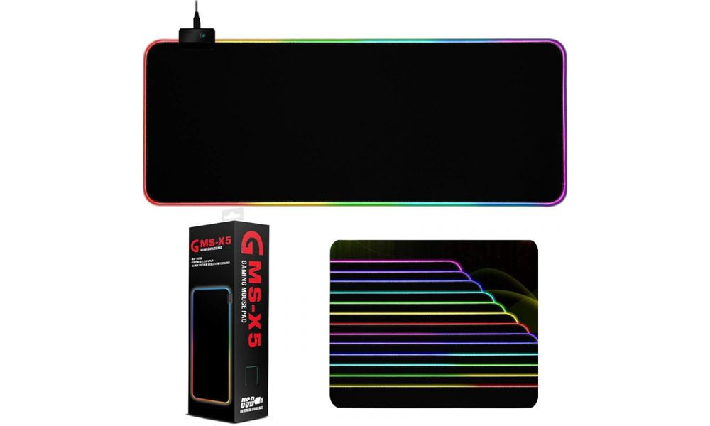 Mouse Pad com borda rgb 80*35cm sem logo k-mex ms-x5