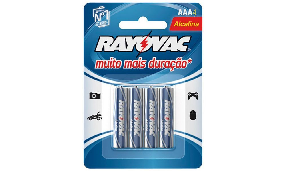 Pilha Palito Rayovac kit com 4 pilhas 