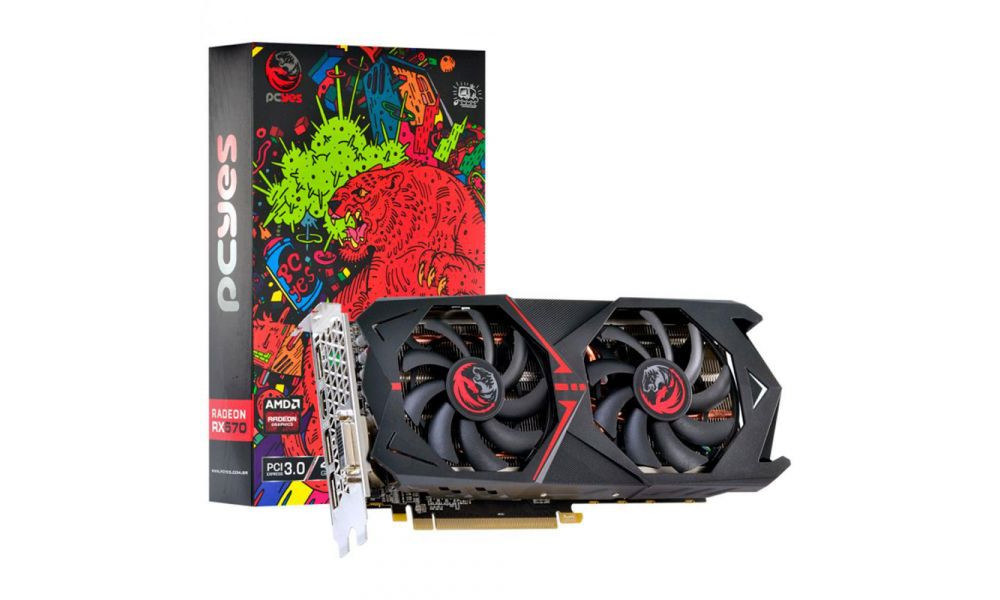 Placa de Vídeo AMD Radeon RX570 4gb GDDR5 256 Bits Dual PcYes (Venda somente para Setup)