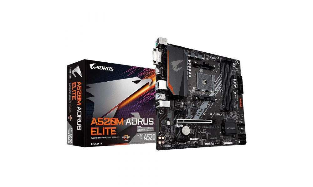 Placa Mãe AMD Gigabyte A520M Aorus Elite