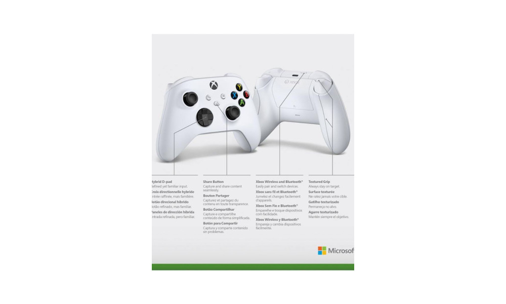 Controle XBOX Serie White Robot