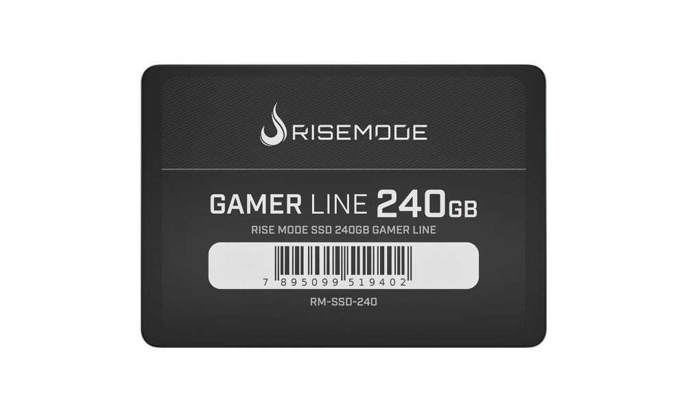 SSD Rise Mode Gamer Line, 240GB, Sata III, Leitura 535MBs e Gravação 435MBs, RM-SSD-240