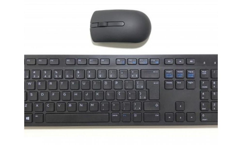 Teclado e Mouse Wireless KM636 Preto Box Parda DELL