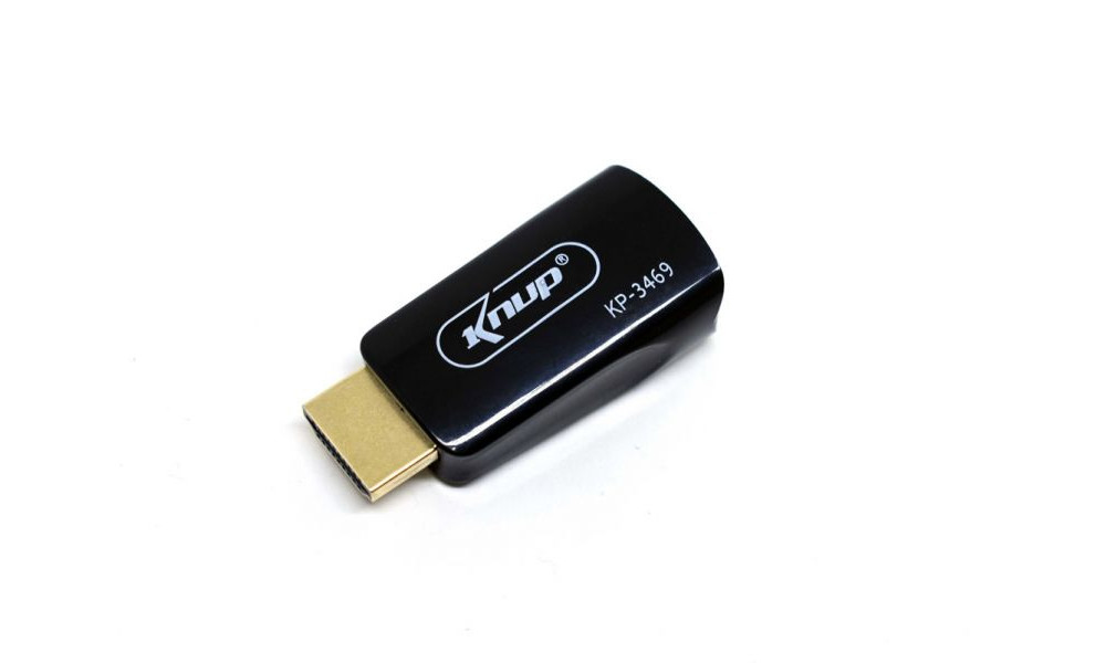 Adaptador Hdmi para Vga Com Conversor de Audio Knup - Kp-3469