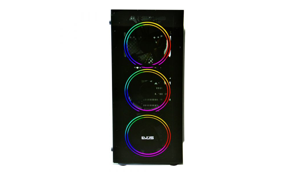 Gabinete Gamer Evus ATX G14 com 3 Fans Lateral Acrílico